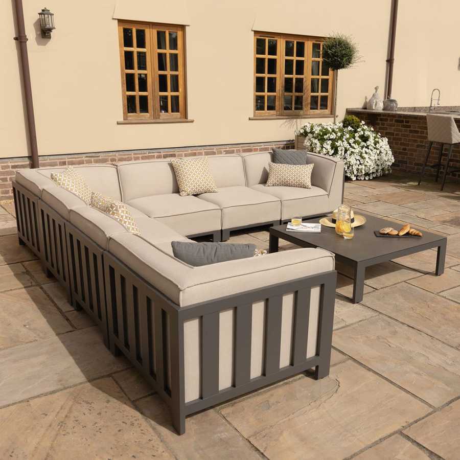Maze Ibiza 7 Seater Outdoor Corner Sofa Set 7 seat Garden Sofa With Table